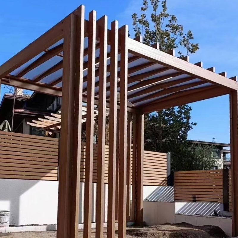 Metal taklit ahşap pergola